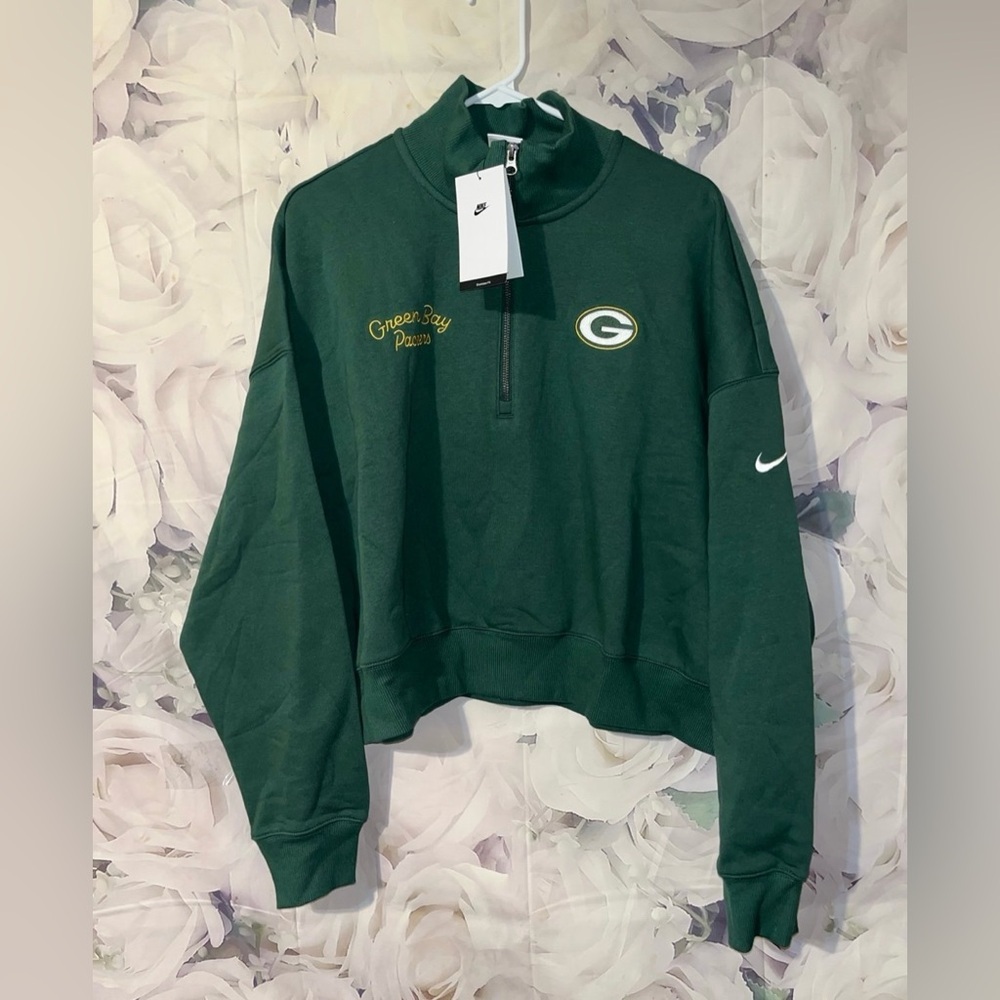 Nike Green Bay Packers Women's NFL Cropped 1/4-Zip
Sweatshirt size  XXL NEW Tag​ - Picture 2 of 5